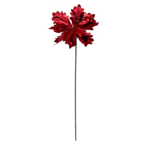 Set 8 Fiori Tessuto Rosso 24x50 cm Decorazione Natalizia