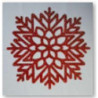 Set di 10 Tovagliette Plastica Fiocco di Neve Rosso 41x41 cm