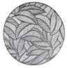 Set 12 tovagliette plastica foglie argento tonde Ø38 cm tavola