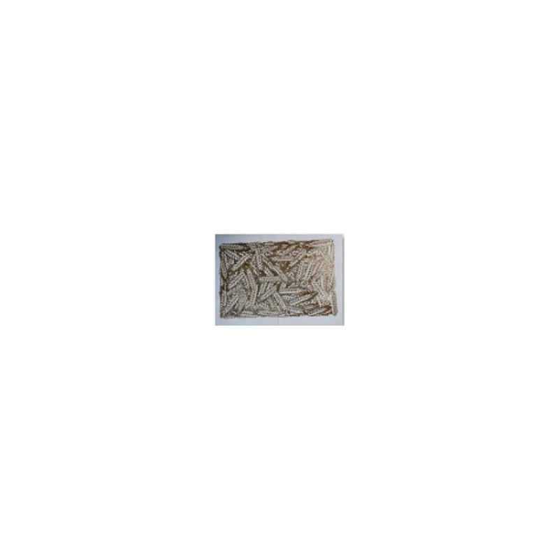 Set 12 tovagliette plastica spighe oro rettangolari 29,5x44 cm