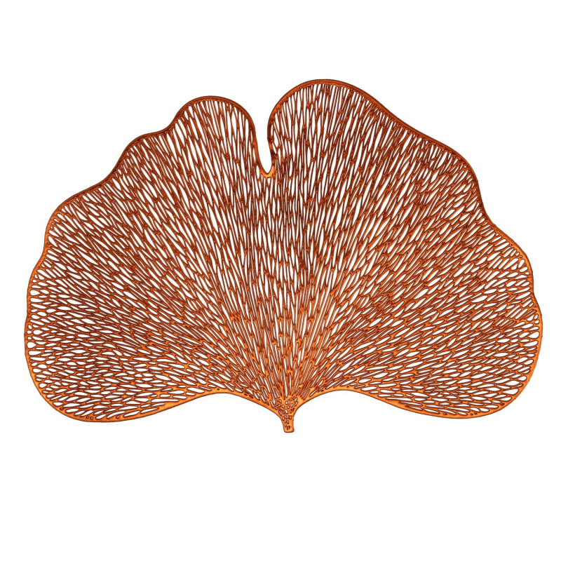 Set 12 tovagliette plastica foglia oro rosa 44x30 cm tavola