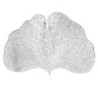 Set di 12 Tovagliette Plastica Foglia Argento 44x30 cm Design