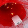 Set di 2 Puntali LED Tessuto Bambolina Rosso 30 cm Decorazione