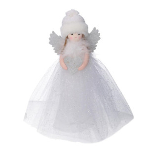 Zoom Set di 2 Puntali led tessuto bambolina argento cm 6x14h30