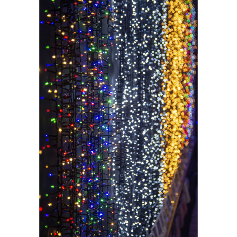 Luce Filo 500 LED Multicolor 28 m con Controller Natale Casa