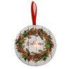 Set 2 Addobbi Legno LED Multicolor Ghirlanda Tonda 18cm
