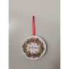 Set 2 Addobbi Legno LED Multicolor Ghirlanda Tonda 18cm