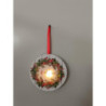 Set 2 Addobbi Legno LED Multicolor Ghirlanda Tonda 18cm