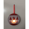 Set 2 Addobbi Legno LED Gnomi Multicolor Ø12,7xH1,8 cm Natale
