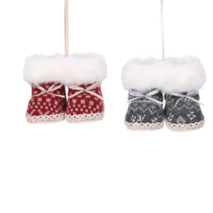 Zoom Set di 4 Scarpe tessuto rosso blu 4 assortiti cm 4x4x7