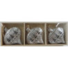 Set di 2 Sfere Metallo Argento Ø8 cm Decorazioni Natalizie