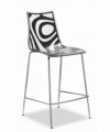 Sgabello Wave 65 cm- set da 2 in tecnopolimero stampato color antracite MADE IN ITALY SCAB DESIGN