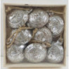 Set di 2 Sfere Metallo Argento Ø12 cm Decorazioni Natalizie