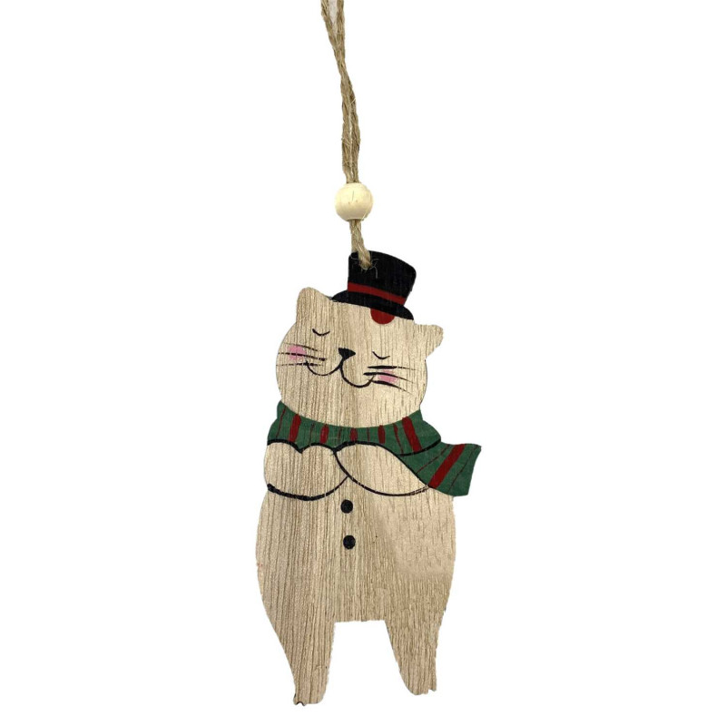 Set 12 Gatti Legno Naturale 5x0,5x22,5 cm Decorazione Casa