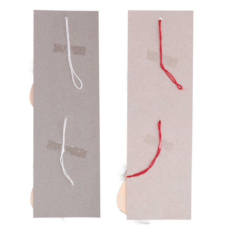 Set 8 Gnomi Legno 2 Colori Assortiti 5x0,3x11 cm Decorazione