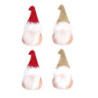 Set 8 Gnomi Legno 2 Colori Assortiti 5x0,3x11 cm Decorazione