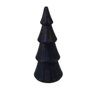 Set 2 Alberi Legno Blu Ø10xH24 cm Decorazioni Natale