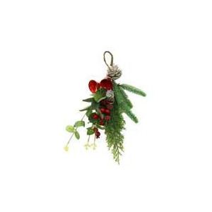 Set 2 Festoni Plastica Rosso 33 cm Decorazione Casa e Feste