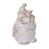 Set 4 Gufi Resina Bianco 9x6,7x11,6 cm Decorazione Natalizia