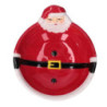 Set 2 Ciotole Ceramica Babbo Natale Rosso 15x13h6.5