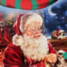 Set 3 Mattonelle Ceramica Pupazzo di Neve Babbo Natale 15x24 cm