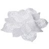 Set di 12 Tovagliette Plastica Fiore Argento 43x45 cm Design