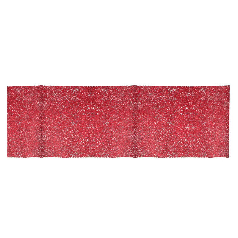 Set di 4 Runner Plastica Rosso 150x33 cm Tavola Natale