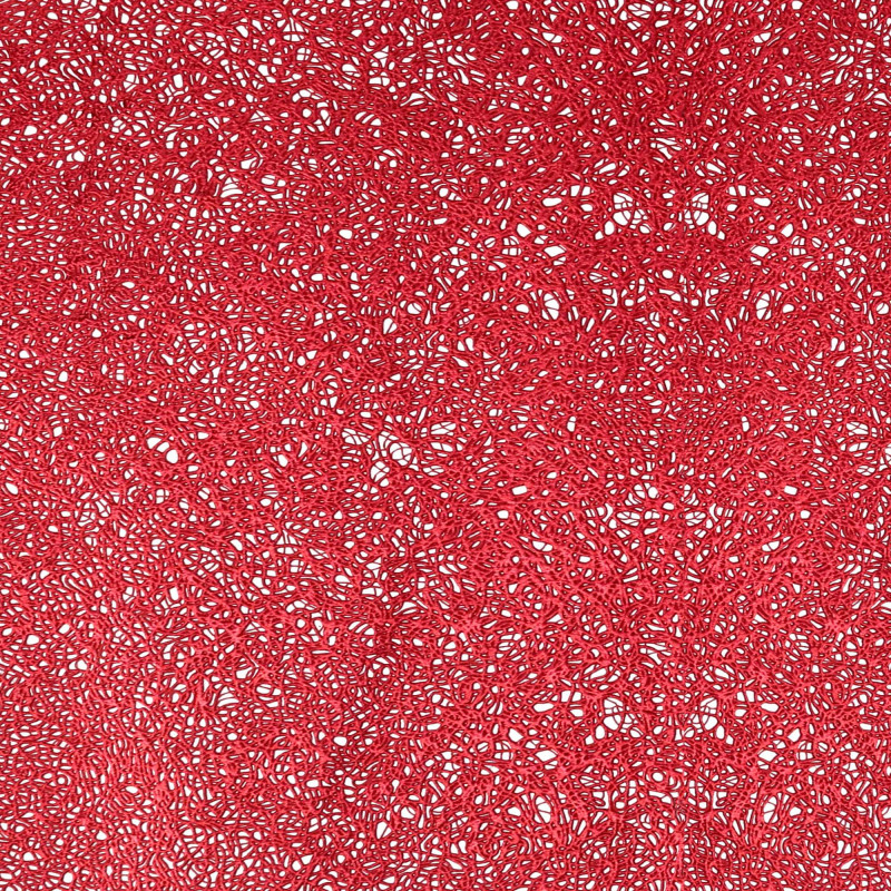 Set di 4 Runner Plastica Rosso 150x33 cm Tavola Natale