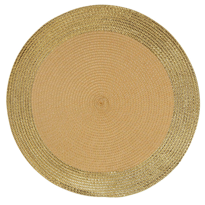 Set 6 tovagliette plastica oro tonde Ø38 cm tavola elegante