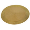 Set 6 tovagliette plastica oro tonde Ø38 cm tavola elegante