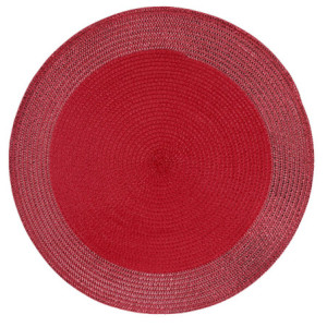 Set 6 tovagliette plastica rosso tonde Ø38 cm tavola elegante