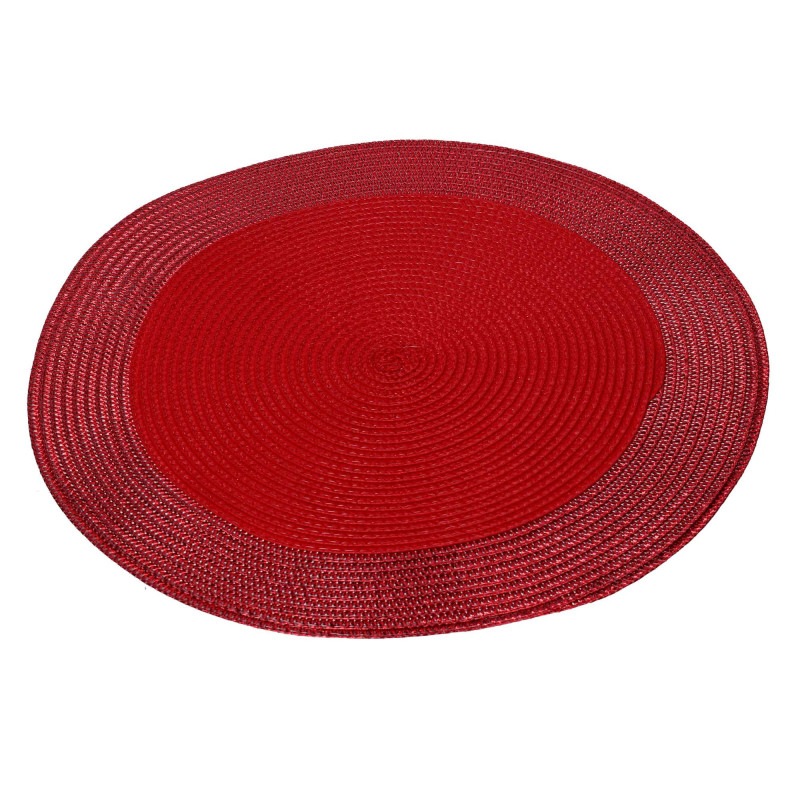 Set 6 tovagliette plastica rosso tonde Ø38 cm tavola elegante