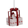 Set 2 Pacchi Regalo Metallo Babbo Natale Rosso 6,5x9,5 cm