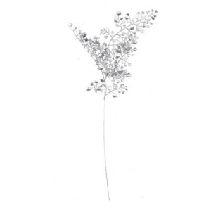 Set di 24 Rami Plastica Argento 42 cm Decorazione Casa e Feste