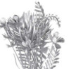 Set di 24 Rami Plastica Fiori Argento 35 cm Decorazione Casa