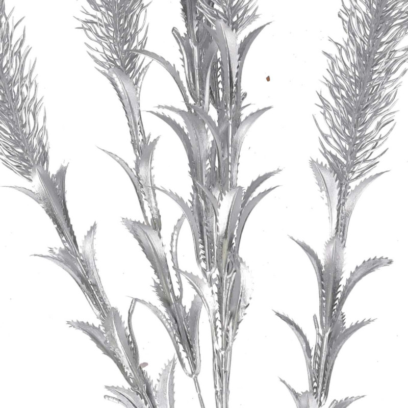 Set 24 Rami Plastica Argento 112 cm Decorazioni Natalizie