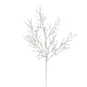 Set di 2 Rami Plastica Stelle Argento 43 cm Decorazione Natale