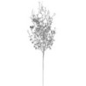 Set di 3 Rami Plastica Sfere Argento 65x4x25 cm Decorazione