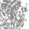 Set di 3 Rami Plastica Sfere Argento 65x4x25 cm Decorazione