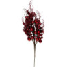Set 2 Rami Plastica Sfere Rosso 65x4x30 cm Decorazioni Natalizie