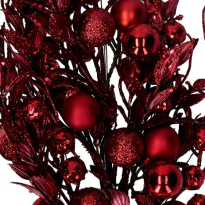 Zoom Set di 2 Rami plastica sfere rosso cm 65x4x30