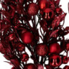 Set 2 Rami Plastica Sfere Rosso 65x4x30 cm Decorazioni Natalizie