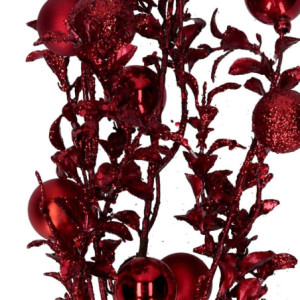 Zoom Set di 2 Rami plastica sfere rosso cm 65x4x25