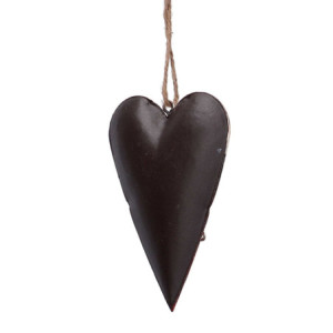 Zoom Set di 4 Cuori metallo bianco e rosso cm 7,6x2,5x11