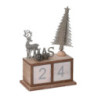 Set 2 Calendari Legno Renna Argento 11x5,8x17 cm Natale