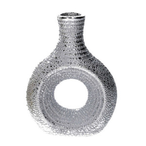 Zoom Set di 4 Vasi ceramica argento tondo cm 10,5x5,5h14