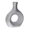 Set Di 2 Vasi Ceramica Argento Tondo Cm 14X6H18,2 | Fioriere