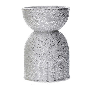 Zoom Set di 2 Vasi ceramica arcobaleno argento tondo cm ø11,5h18,5