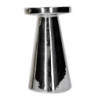 Set 2 Portacandele Ceramica Argento Ø11x18,5 cm Design Casa
