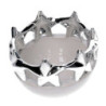 Set di 4 Svuotatasche Ceramica Stelle Bianco e Argento Design